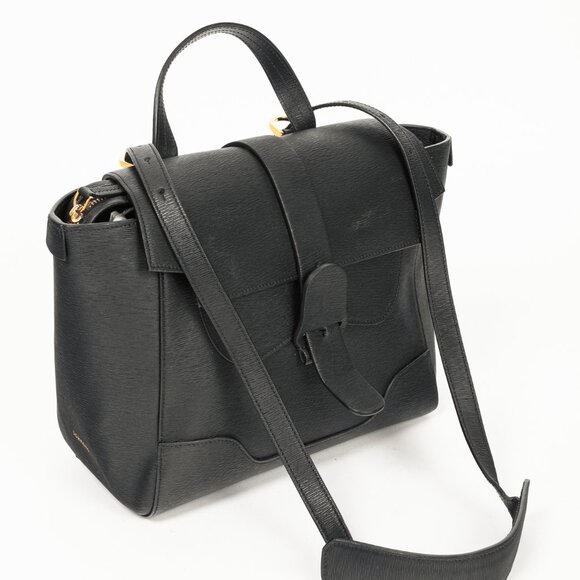 Senreve Midi Maestra Black Textured-Leather Backpack - Picture 7 of 16